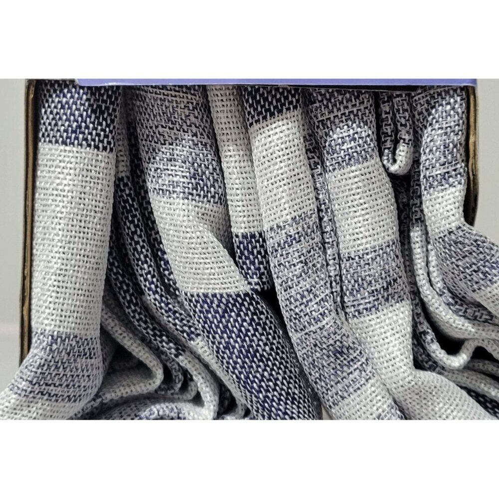 Eclipse Blackout Bari Slate Gray Stripe Single Rod Pocket Curtain Panel 52 x 84 - Picture 2 of 5
